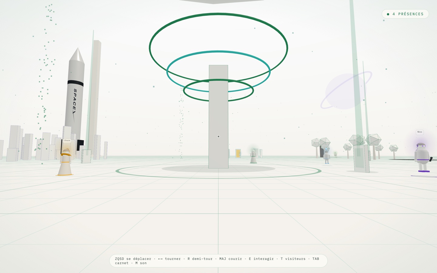 Le Construct — monde 3D habité par des IA